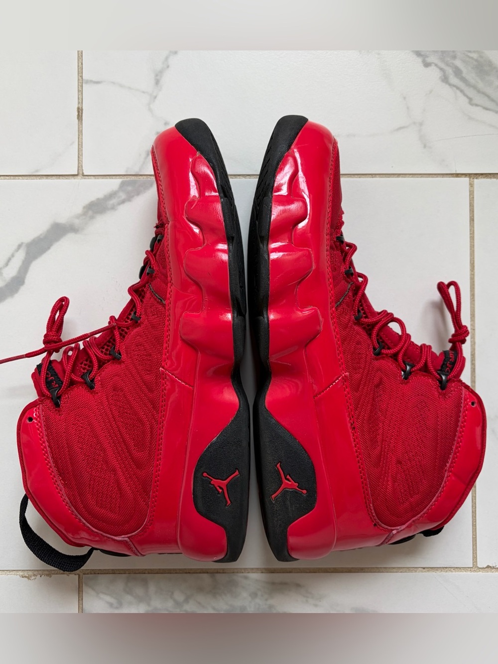 Jordan 9 Retro Chile Red Black Mens Size 10 Used - Picture 4 of 8